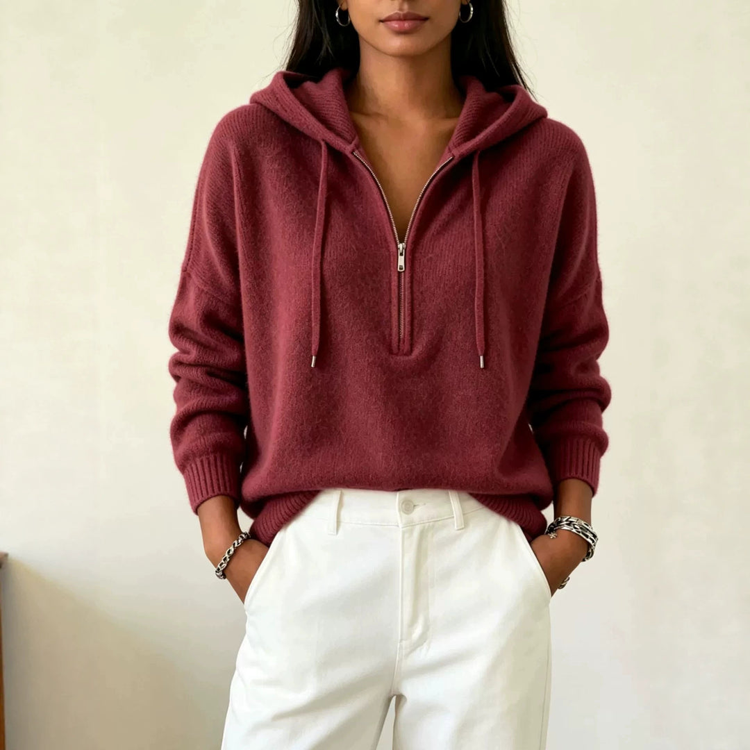 Damen Bequemer Kapuzenpullover Nord Taschen