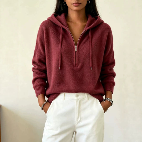 Damen Bequemer Kapuzenpullover Nord Taschen