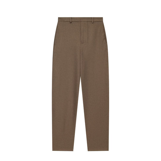 Damen Hochtaillierte konische Wolloptik-Stoffhose mit Bügelfalte und schmaler Knöchelpassform Nord Taschen