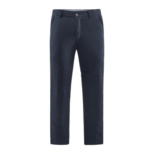Herren Tailored-Chinohose mit geradem Bein, Gürtelschlaufen & Wiener Naht Nord Taschen