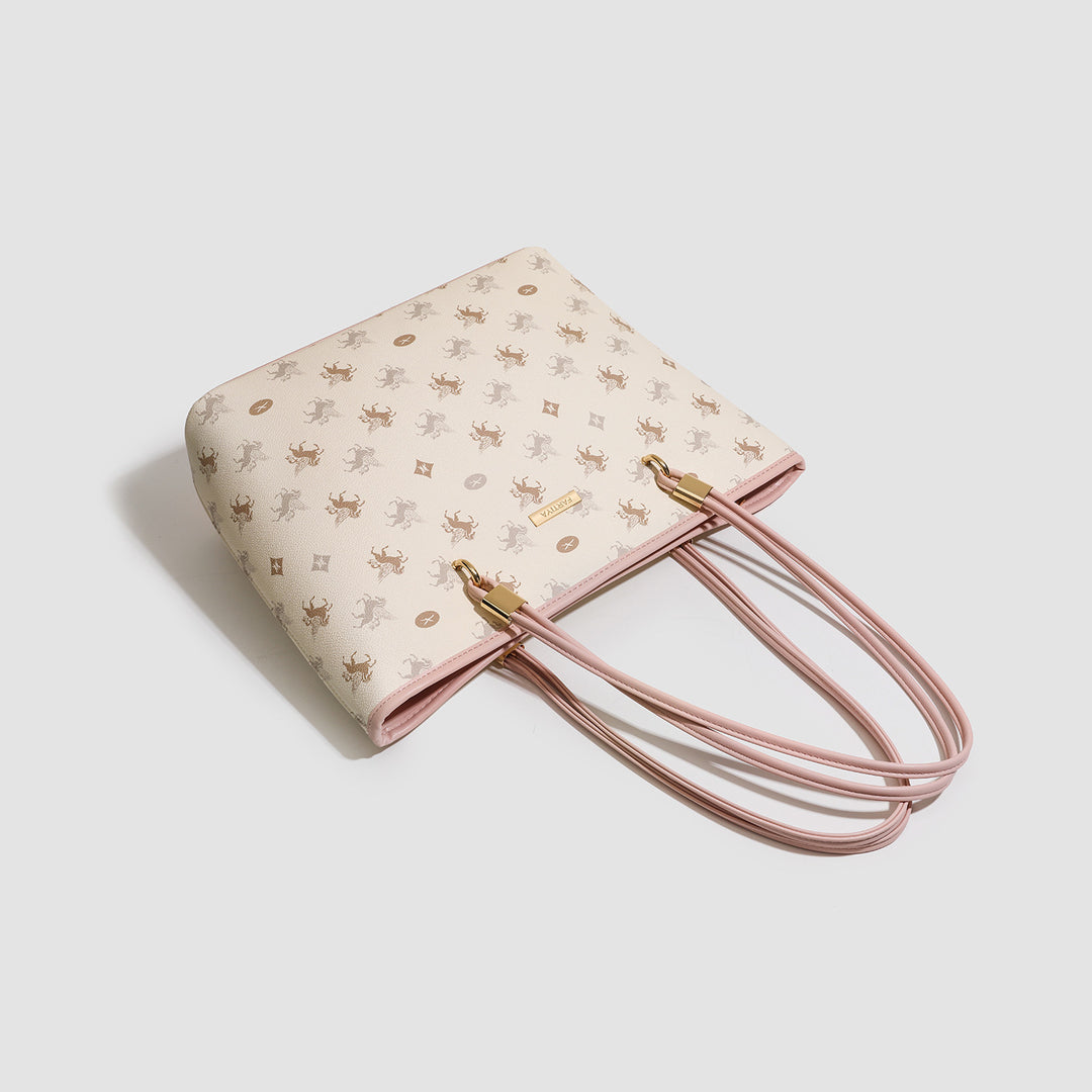 Damen Tote-Tasche mit eleganter Pferdemusterung und stabilen Tragegriffen Nord Taschen