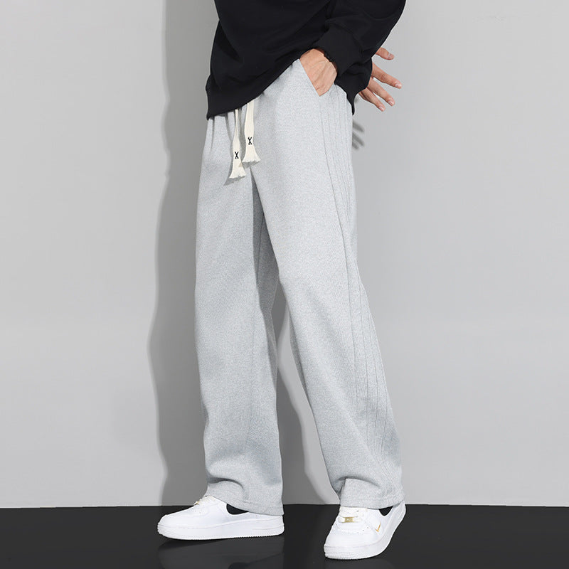 Herren Locker-weit geschnittene Lounge-Jogginghose mit Baumwoll-Fleece-Innenfutter und verstellbarem Kordelzug Nord Taschen