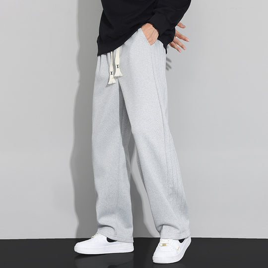 Herren Locker-weit geschnittene Lounge-Jogginghose mit Baumwoll-Fleece-Innenfutter und verstellbarem Kordelzug Nord Taschen
