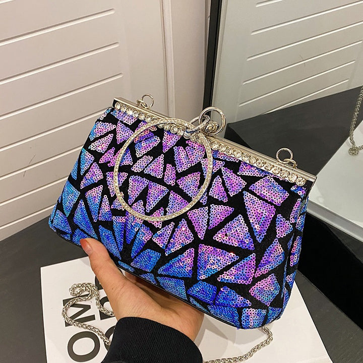 Damen glamouröse Clutch-Tasche mit funkelnden Pailletten Nord Taschen