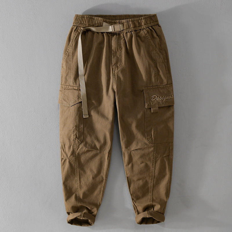 Herren Cargohose im Military-Look mit verstärkten Knien und elastischem Beinabschluss Nord Taschen