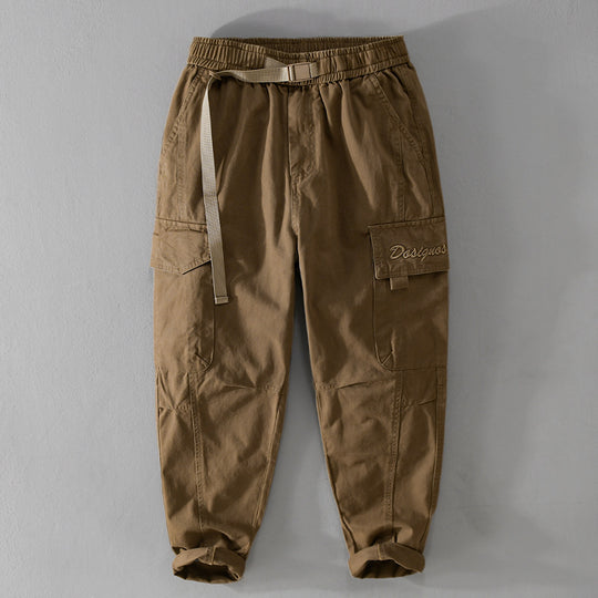 Herren Cargohose im Military-Look mit verstärkten Knien und elastischem Beinabschluss Nord Taschen