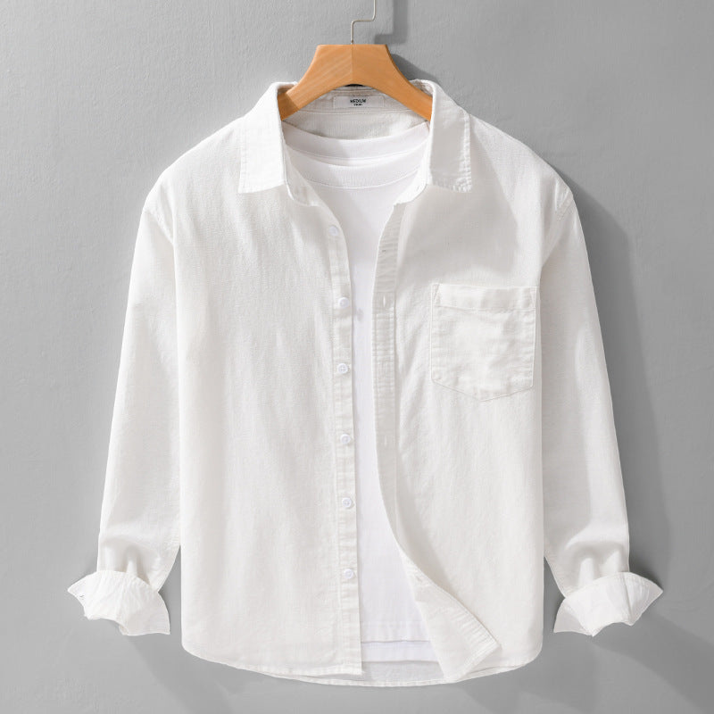 Herren Soft‑Touch Baumwollmix Overshirt im Layering‑Look mit Brusttasche Nord Taschen