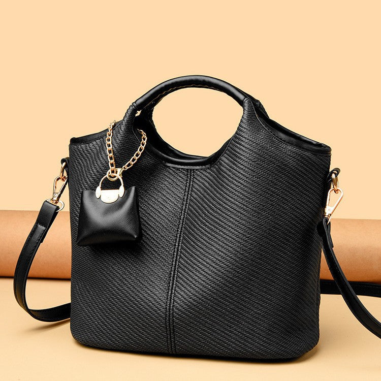 Damen elegante Handtasche mit strukturiertem Design und abnehmbarem Mini-Organizer Nord Taschen