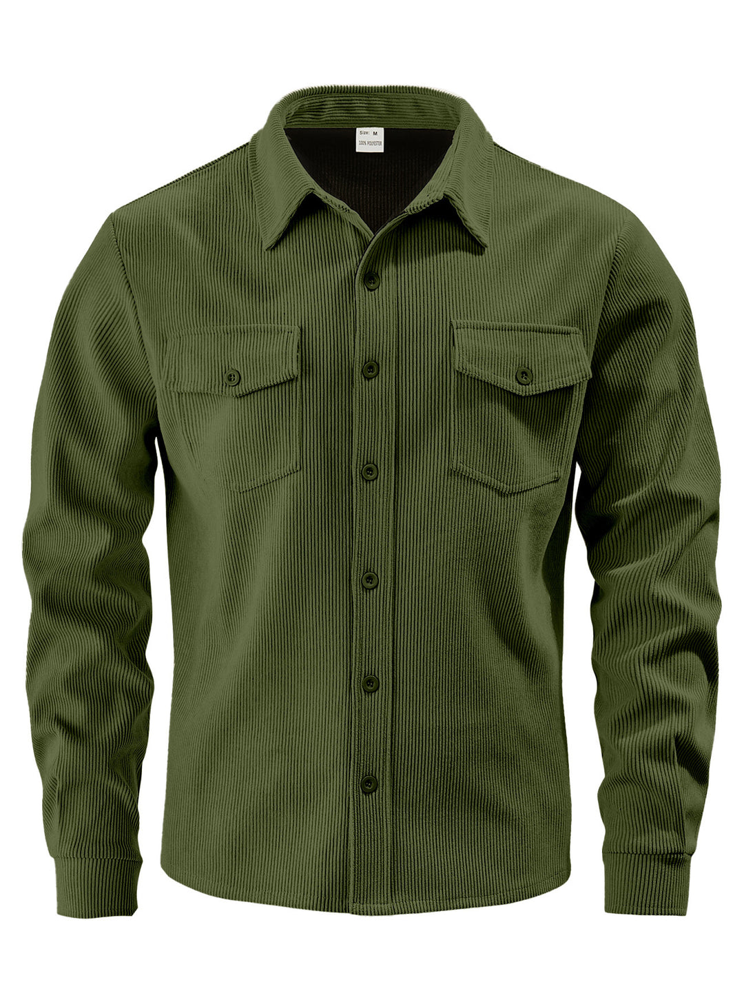 Herren Kordhemdjacke aus breitem Cord mit Pattentaschen und Hemdkragen Nord Taschen