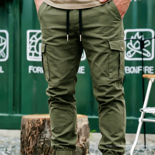 Herren Tapered Cargo-Jogginghose mit Tunnelzug, elastischen Bündchen & Mehrfachtaschen Nord Taschen