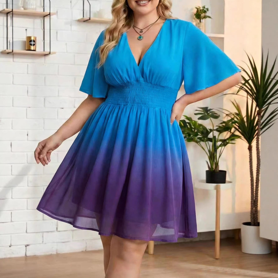 Damen Ombre-Modekleid