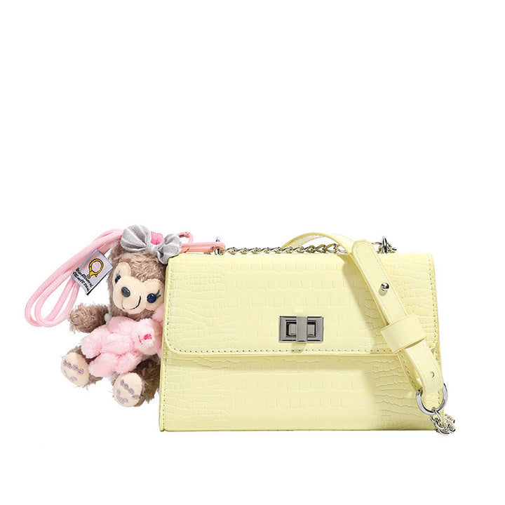 Damen elegante Umhängetasche mit modischem Krokodil-Look und praktischen Fächern Nord Taschen