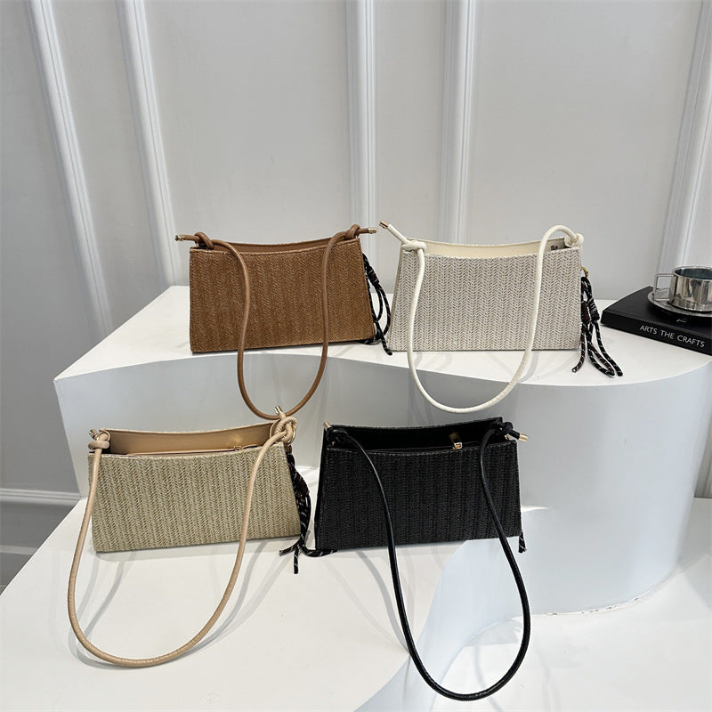 Damen Clutch-Tasche im modernen Flechtmuster Nord Taschen