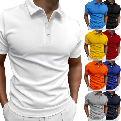 Herren nan schlank geschnittenes Stretch-Poloshirt mit Kentkragen und elastischem Saum Nord Taschen