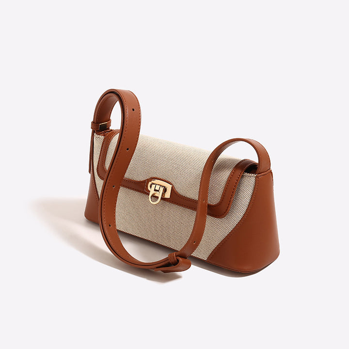 Damen elegante Umhängetasche mit gewebter Oberfläche und charmantem Reißverschluss Nord Taschen
