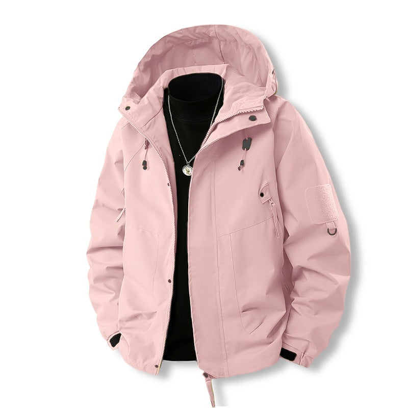 Herren Funktionale Kapuzen‑Übergangsjacke mit wasserabweisender Hülle, Utility‑Taschen & verstellbarem Saum Nord Taschen