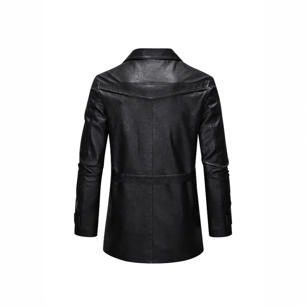 Herren Elegante Kunstlederjacke mit praktischen Taschen Nord Taschen