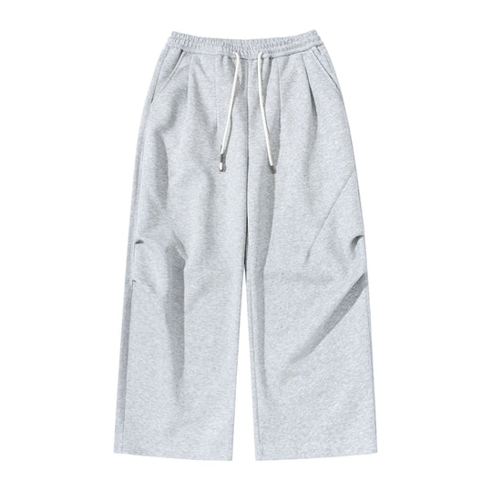 Damen Weite Cropped-Jogginghose aus French-Terry mit hohem Elastikbund, Kordelzug und Eingrifftaschen Nord Taschen