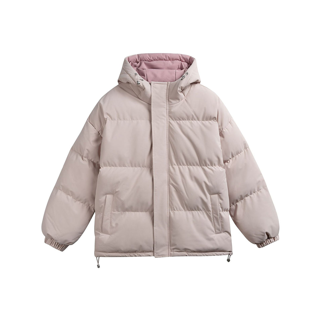 Damen Wattierte Kapuzen‑Steppjacke im Oversize‑Pufferschnitt mit Tunnelzugbund Nord Taschen
