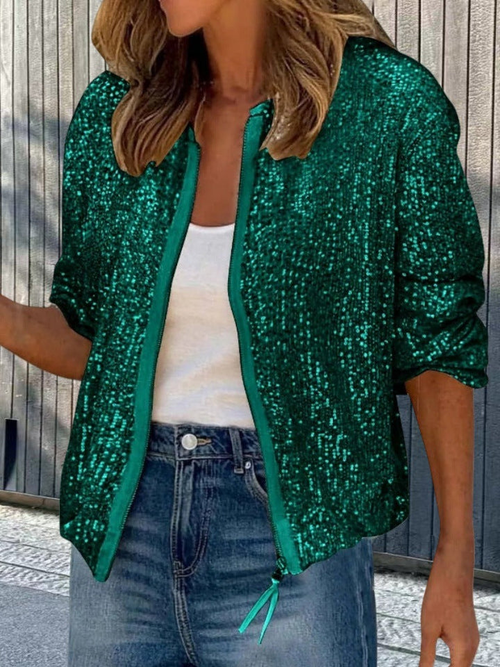 Damen Paillettenjacke im modernen Schnitt