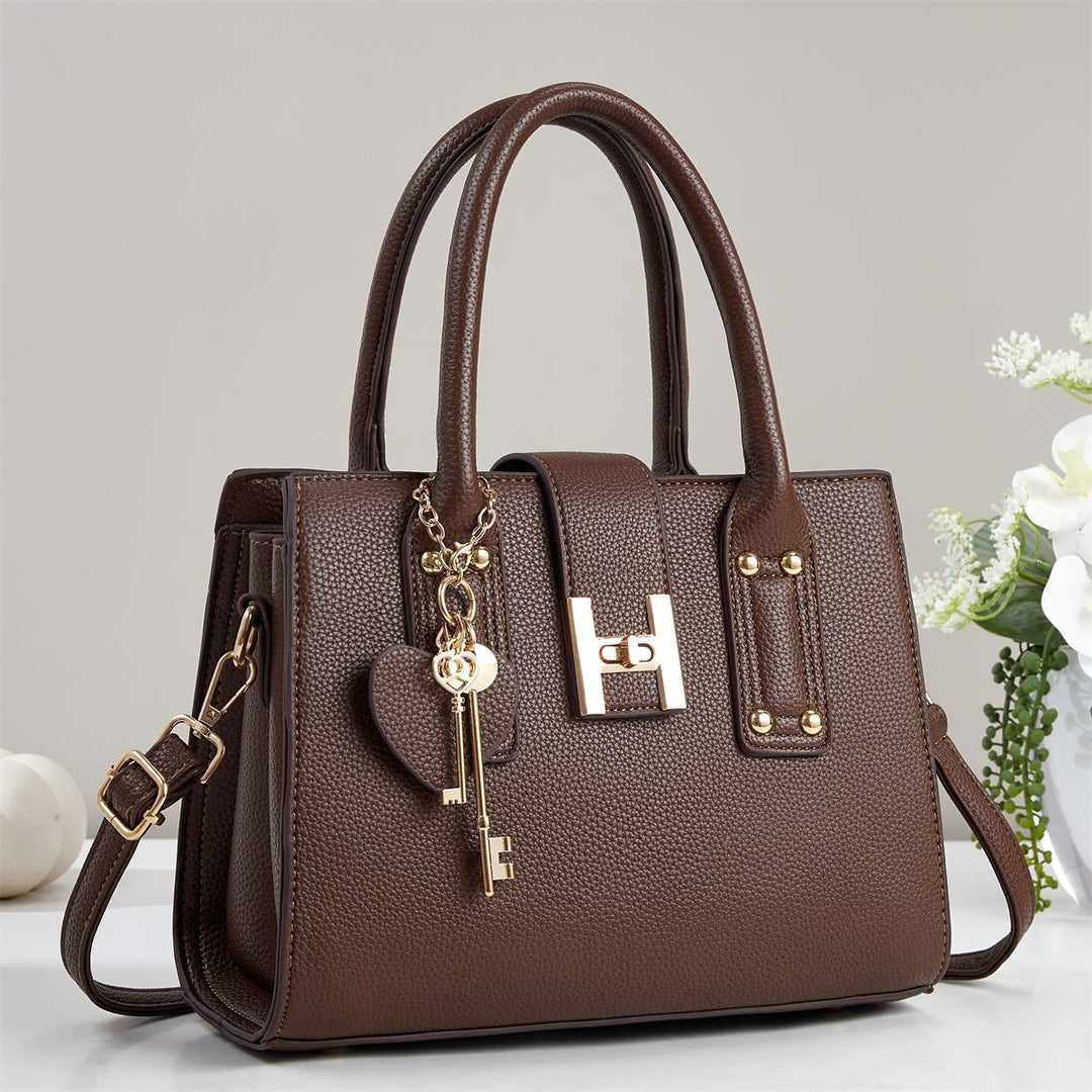 Damen elegante Handtasche mit strukturiertem Obermaterial Nord Taschen