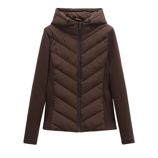 Damen Steppjacke mit Kapuze und Softshell‑Seiteneinsätzen Nord Taschen