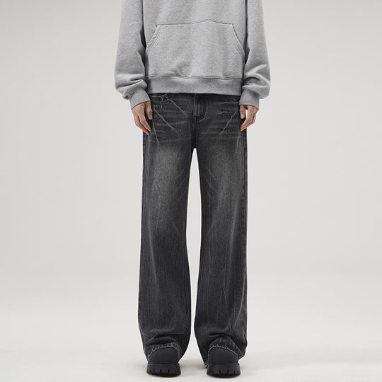 Herren Extraweite Vintage-Baggy-Jeans mit tiefem Schritt und weitem Saum Nord Taschen