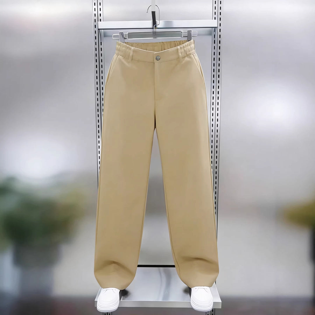 Herren Weite Twillhose mit hohem Bund, elastischem Rückenbund und geradem Bein Nord Taschen