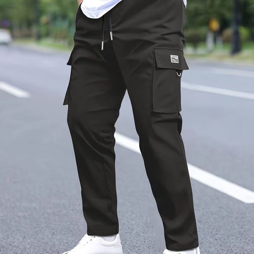 Herren Cargohose konisch zulaufend im Joggerstil mit Tunnelzug, Klappfächern & D‑Ring Nord Taschen