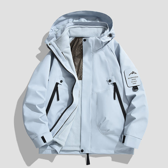 Herren Wasserdichte Utility-Softshelljacke mit Kapuze, schräge Reißverschlusstaschen & verstellbaren Ärmelriegeln Nord Taschen