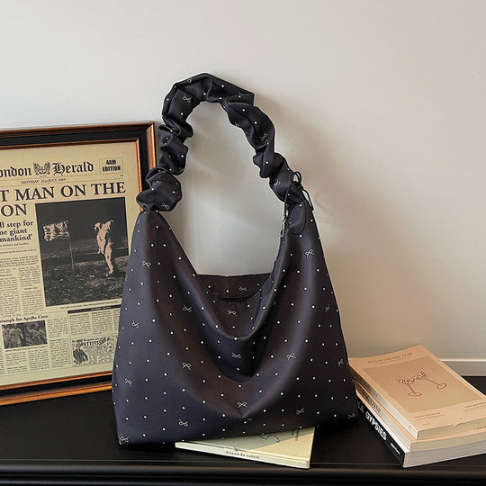 Damen Hobo-Tasche mit trendigem Punktedesign und geflochtenem Schulterriemen Nord Taschen