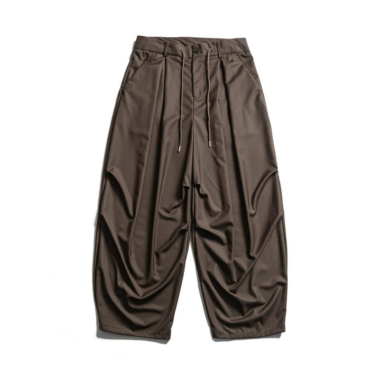 Herren Cropped-Hose mit Bundfalten, Tunnelzug und dezenter Bundverlängerung Nord Taschen