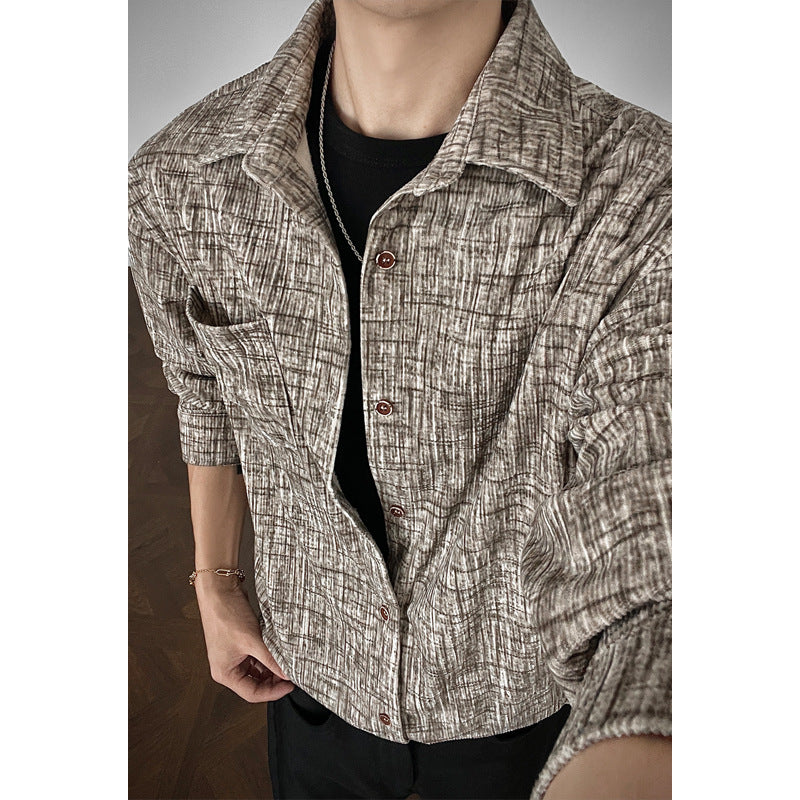 Herren Strukturierte Freizeit-Bluse Nord Taschen