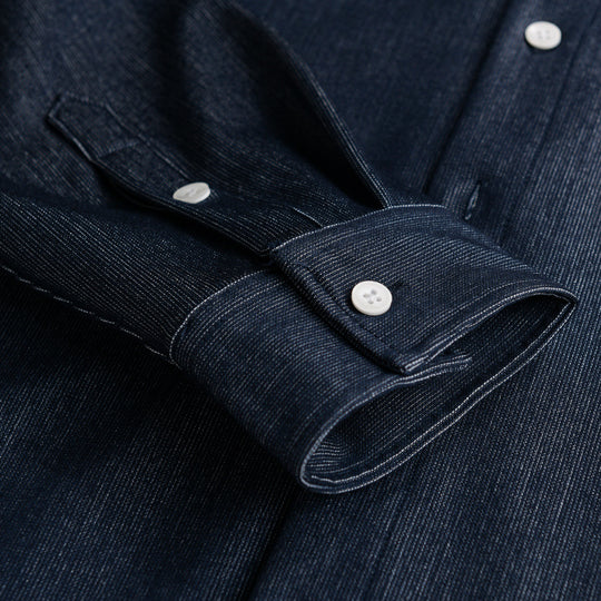 Herren Denim-Overshirt im Hemdjackenstil mit Brusttasche und durchgehender Knopfleiste Nord Taschen