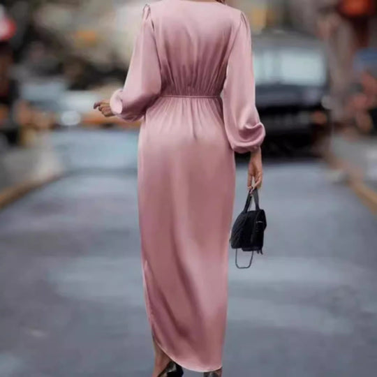 Damen elegantes und fließendes Maxi-Kleid