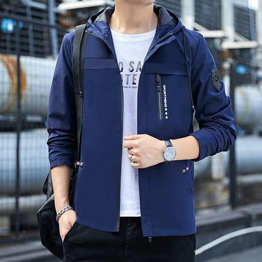 Herren Multifunktionale Sportjacke mit Kapuze Nord Taschen