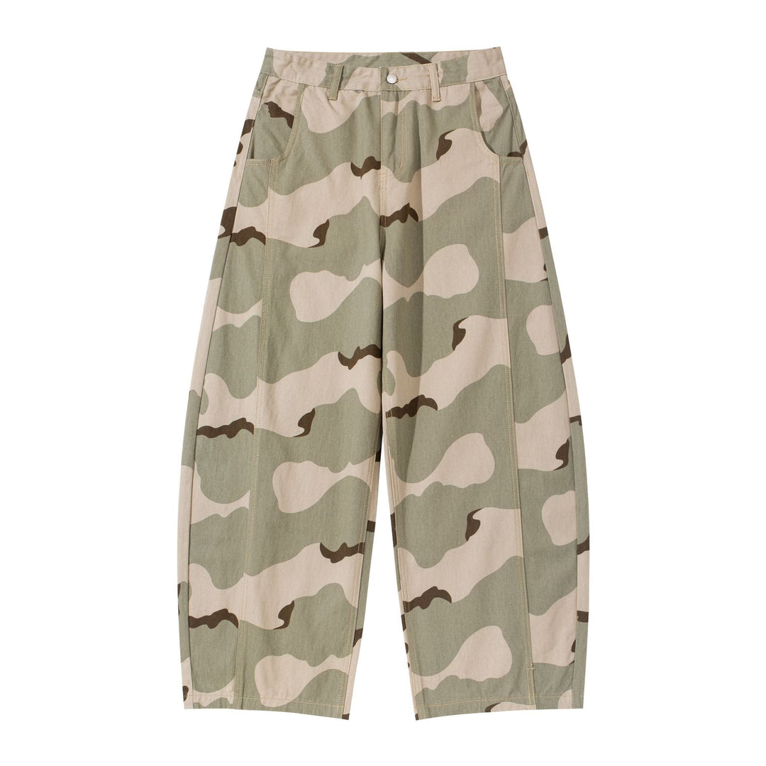Damen Weite Cropped Cargohose im Camouflage Utility‑Look Nord Taschen