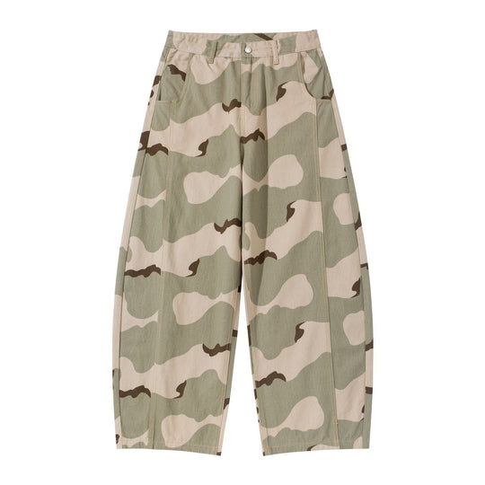 Damen Weite Cropped Cargohose im Camouflage Utility‑Look Nord Taschen