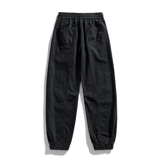 Herren Oversized Utility-Jogginghose aus robustem Baumwollmix mit Kordelbund, seitlichen Cargo‑Taschen & gerippten Bündchen Nord Taschen