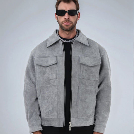Herren lässige Suede Jacke