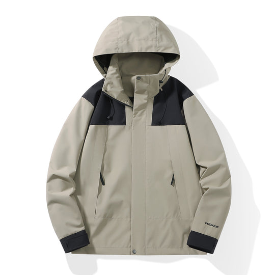 Herren Wetterfester Shell-Parka mit verstellbarer Kapuze und verdeckten Reißverschlüssen Nord Taschen
