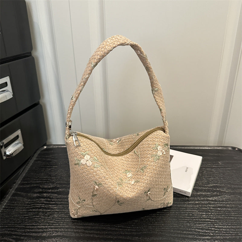 Damen elegante Handtasche mit floralen Stickereien Nord Taschen