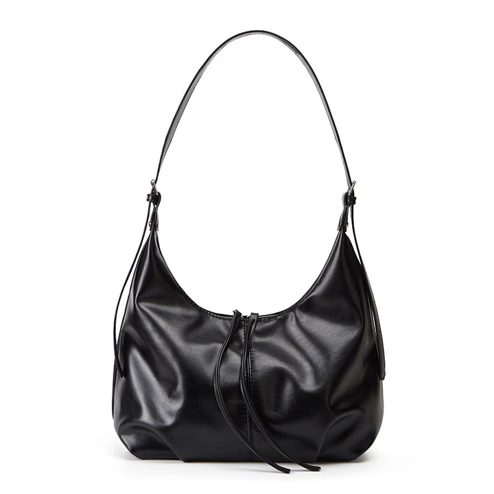 Damen Hobo-Tasche aus hochwertigem Kunstleder mit verstellbarem Schulterriemen und dekorativen Schnürdetails Nord Taschen