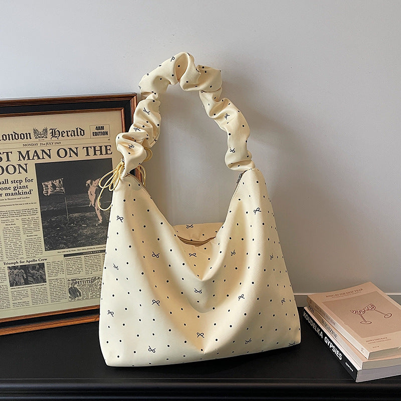 Damen Hobo-Tasche mit trendigem Punktedesign und geflochtenem Schulterriemen Nord Taschen