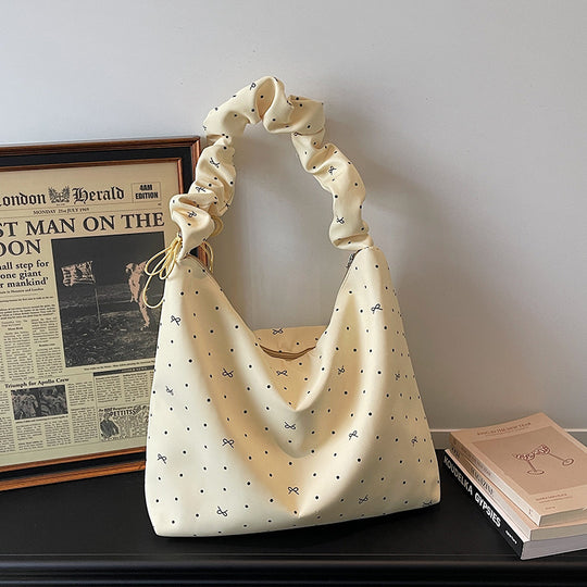 Damen Hobo-Tasche mit trendigem Punktedesign und geflochtenem Schulterriemen Nord Taschen