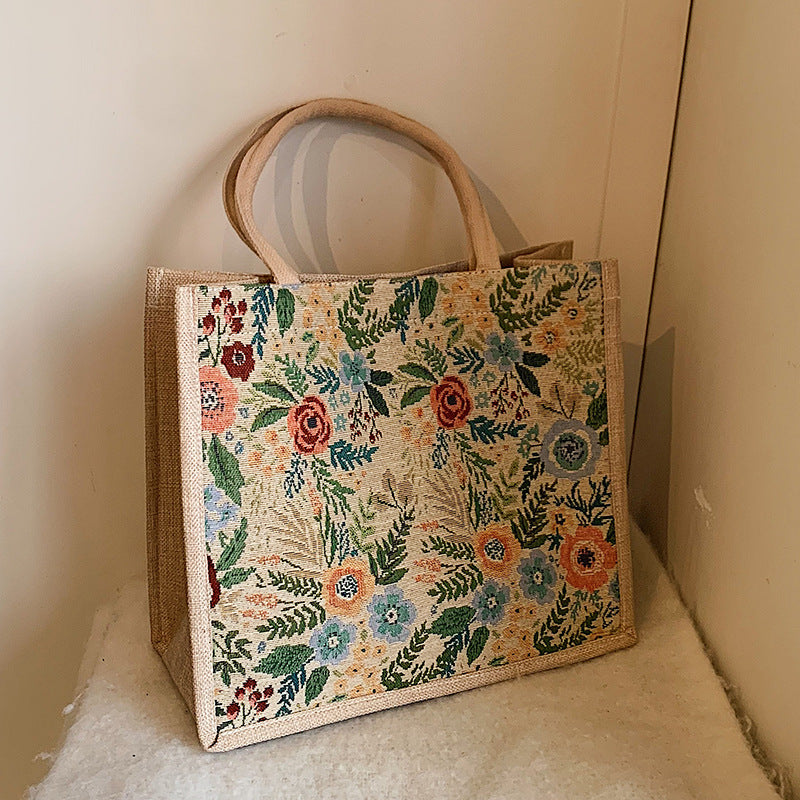 Damen Tragetasche mit floralem Stickdesign Nord Taschen