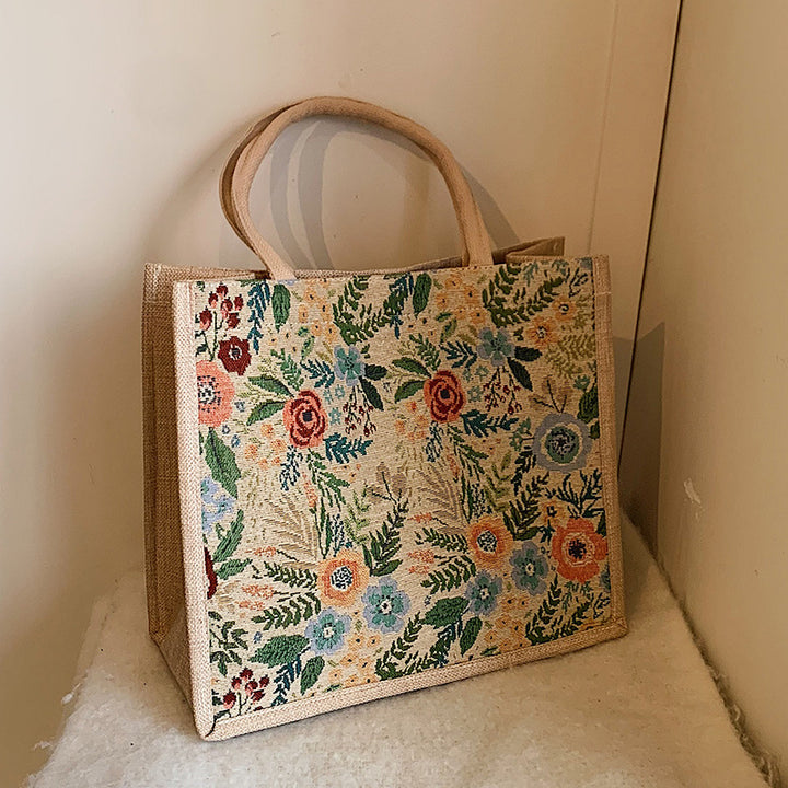 Damen Tragetasche mit floralem Stickdesign Nord Taschen