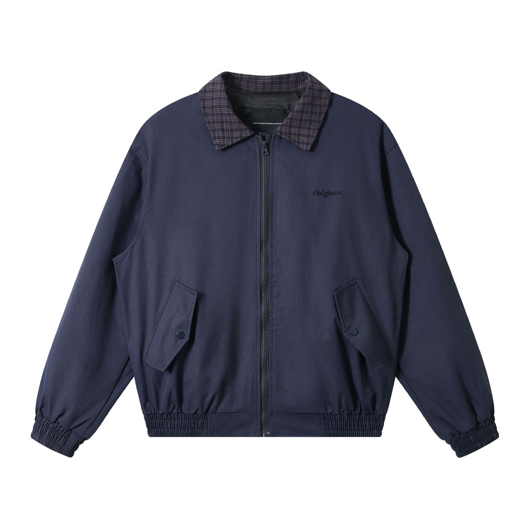Herren Oversize‑Blousonjacke mit Karokragen und aufgesetzten Pattentaschen Nord Taschen