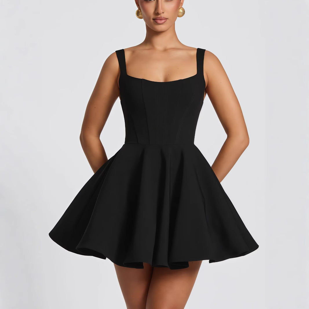 Damen Cocktailkleid mit oversized Schleifen-Design und fließendem Rock - Vittorelli