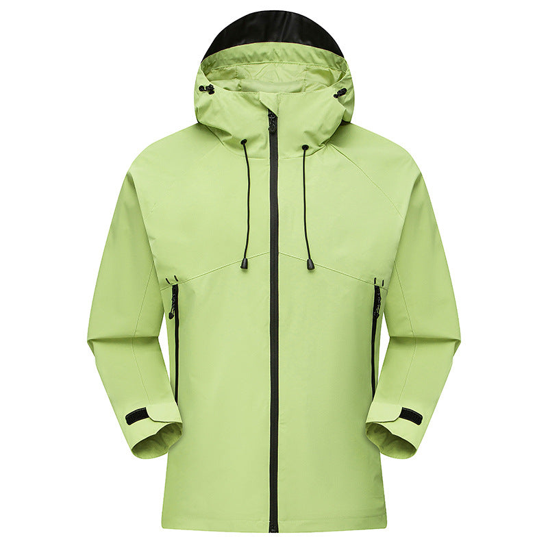 Herren Wasserdichter High-Visibility Shellparka mit atmungsaktiver Membran, verstellbarer Kapuze und Belüftung Nord Taschen